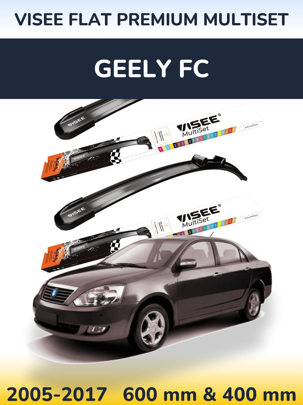 Ștergătoare VISEE FLAT PREMIUM MultiSet pentru Geely FC