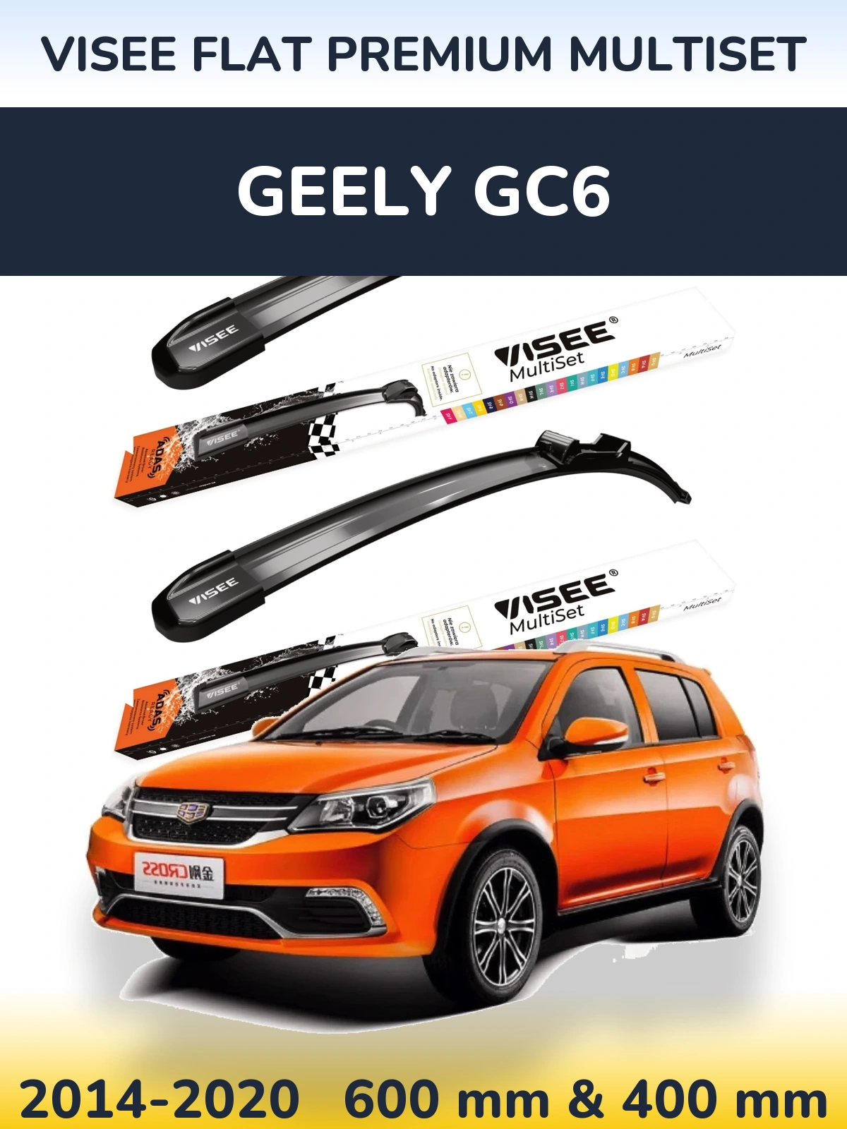 Ștergătoare VISEE FLAT PREMIUM MultiSet pentru Geely GC6