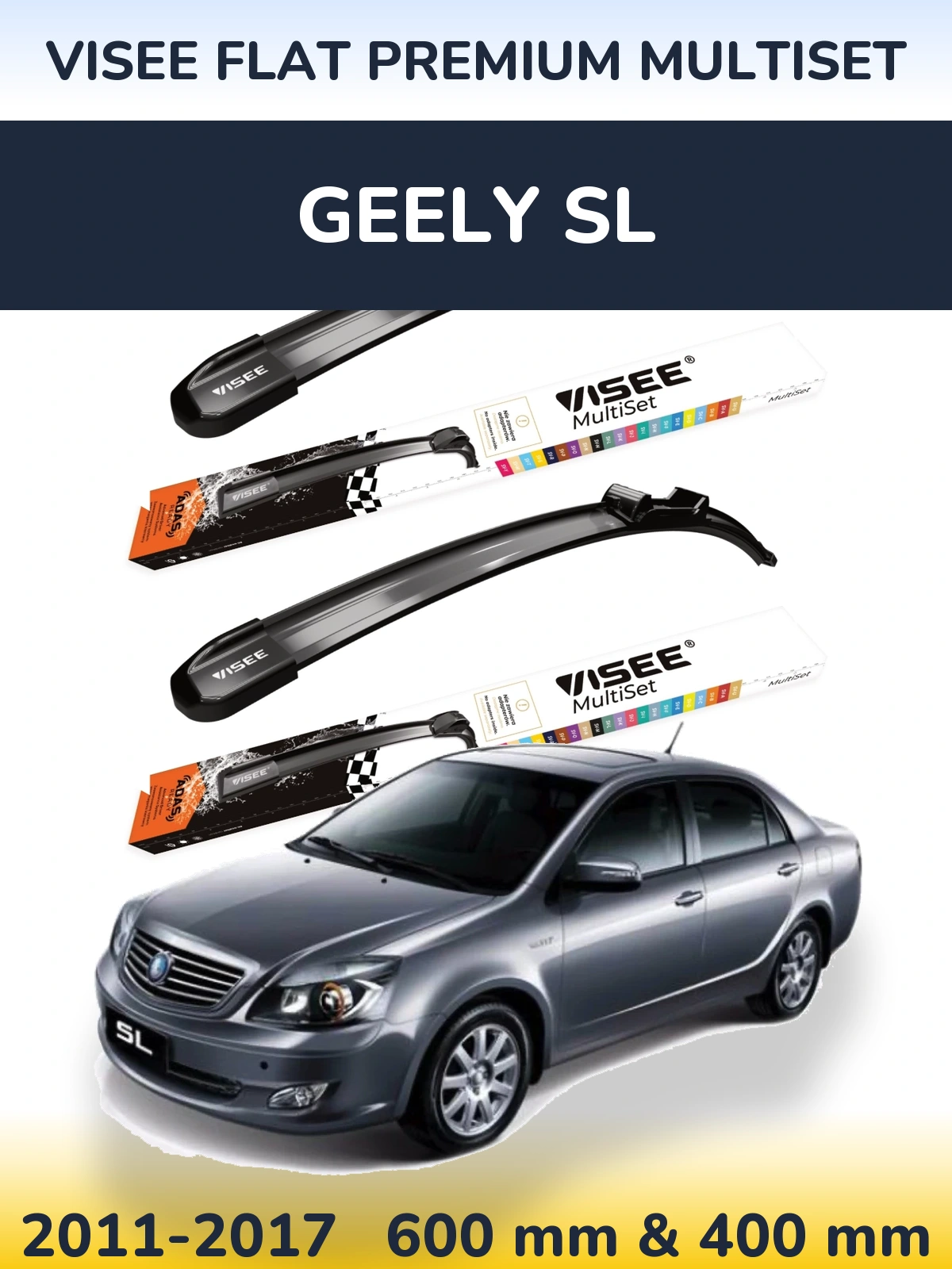 Ștergătoare VISEE FLAT PREMIUM MultiSet pentru Geely SL