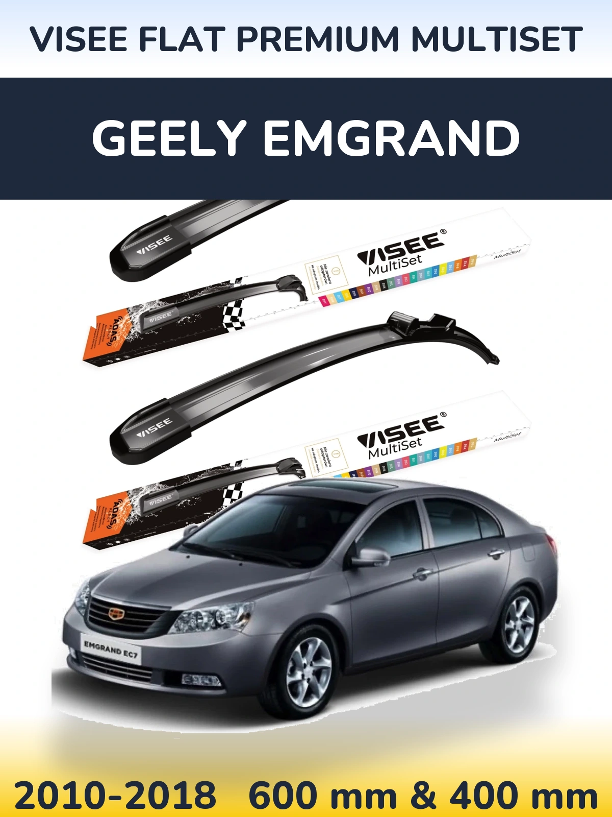 Ștergătoare VISEE FLAT PREMIUM MultiSet pentru Geely Emgrand
