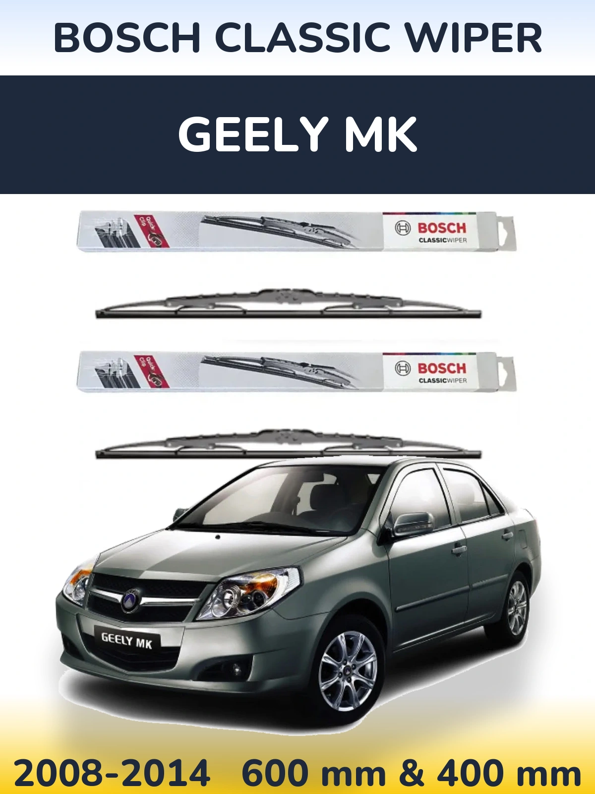 Ștergătoare BOSCH Classic Wiper pentru Geely MK