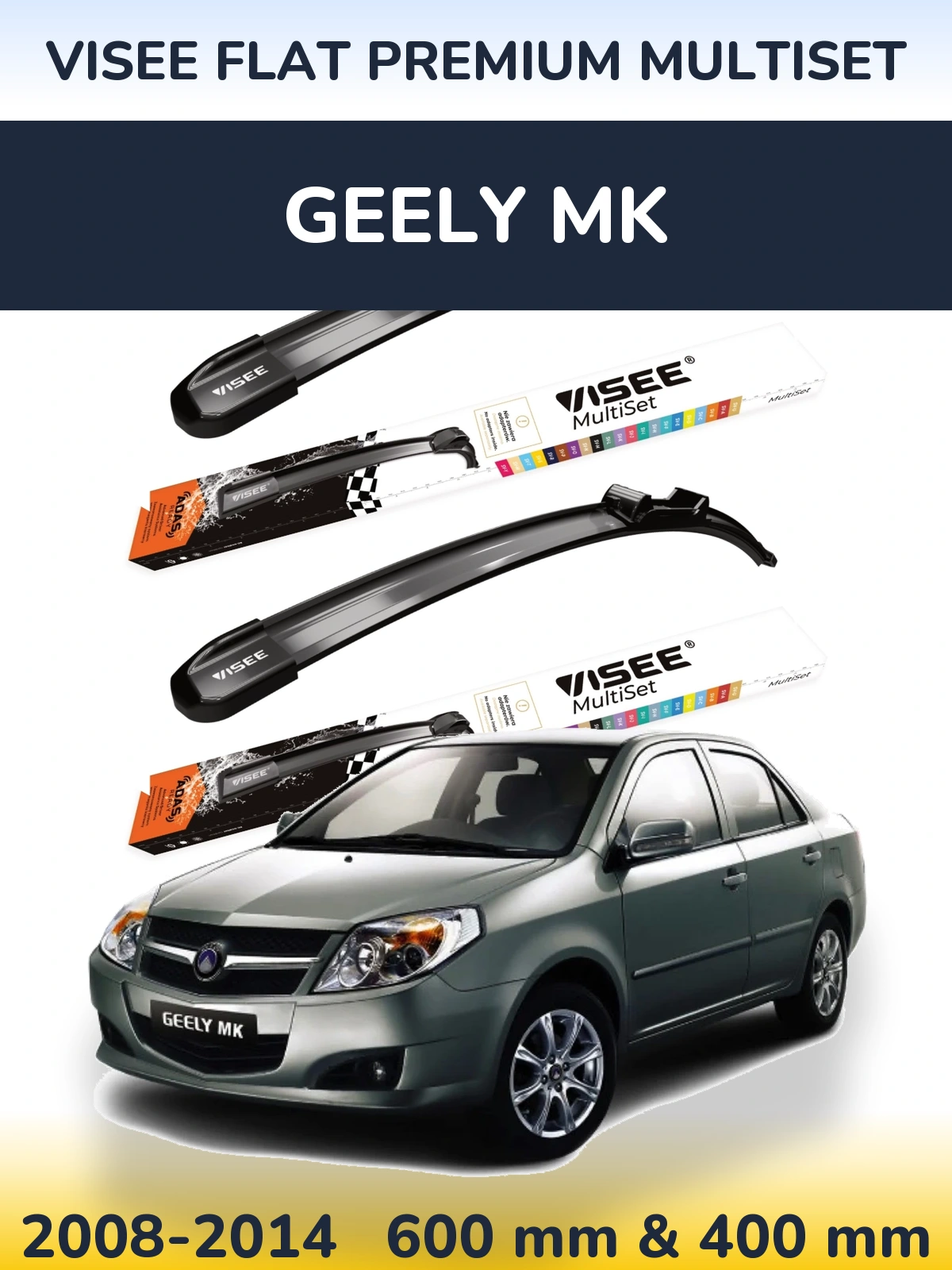 Ștergătoare VISEE FLAT PREMIUM MultiSet pentru Geely MK