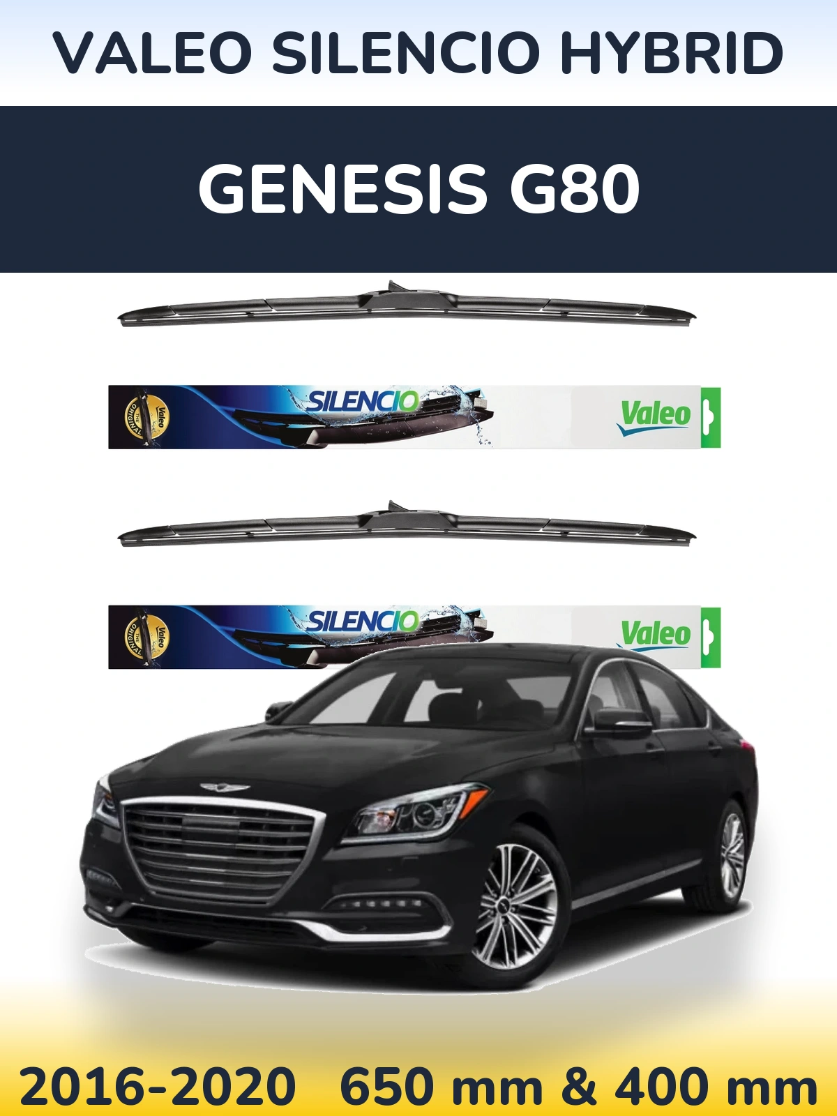 Ștergătoare Valeo Silencio Hybrid pentru Genesis G80