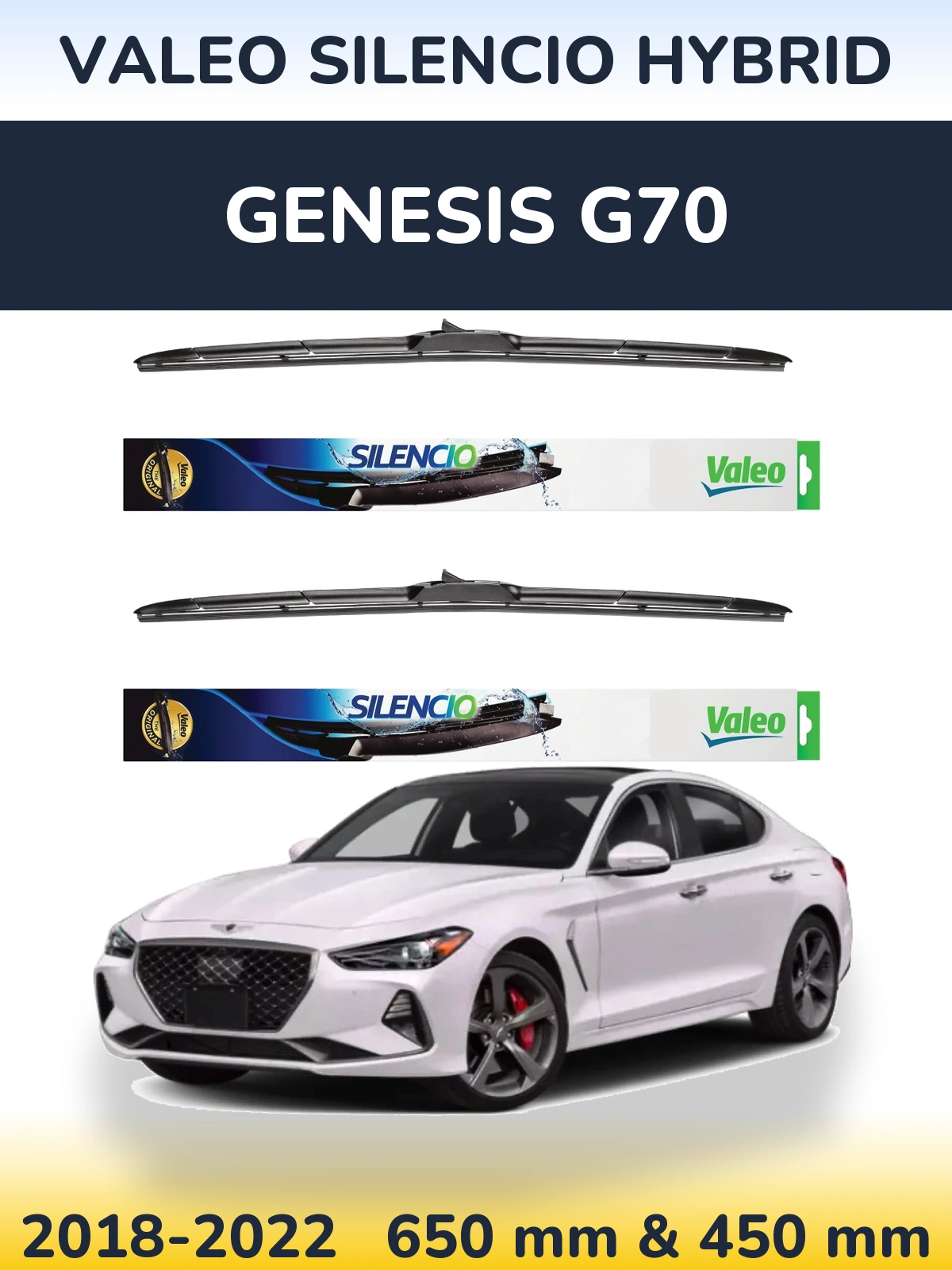 Ștergătoare Valeo Silencio Hybrid pentru Genesis G70