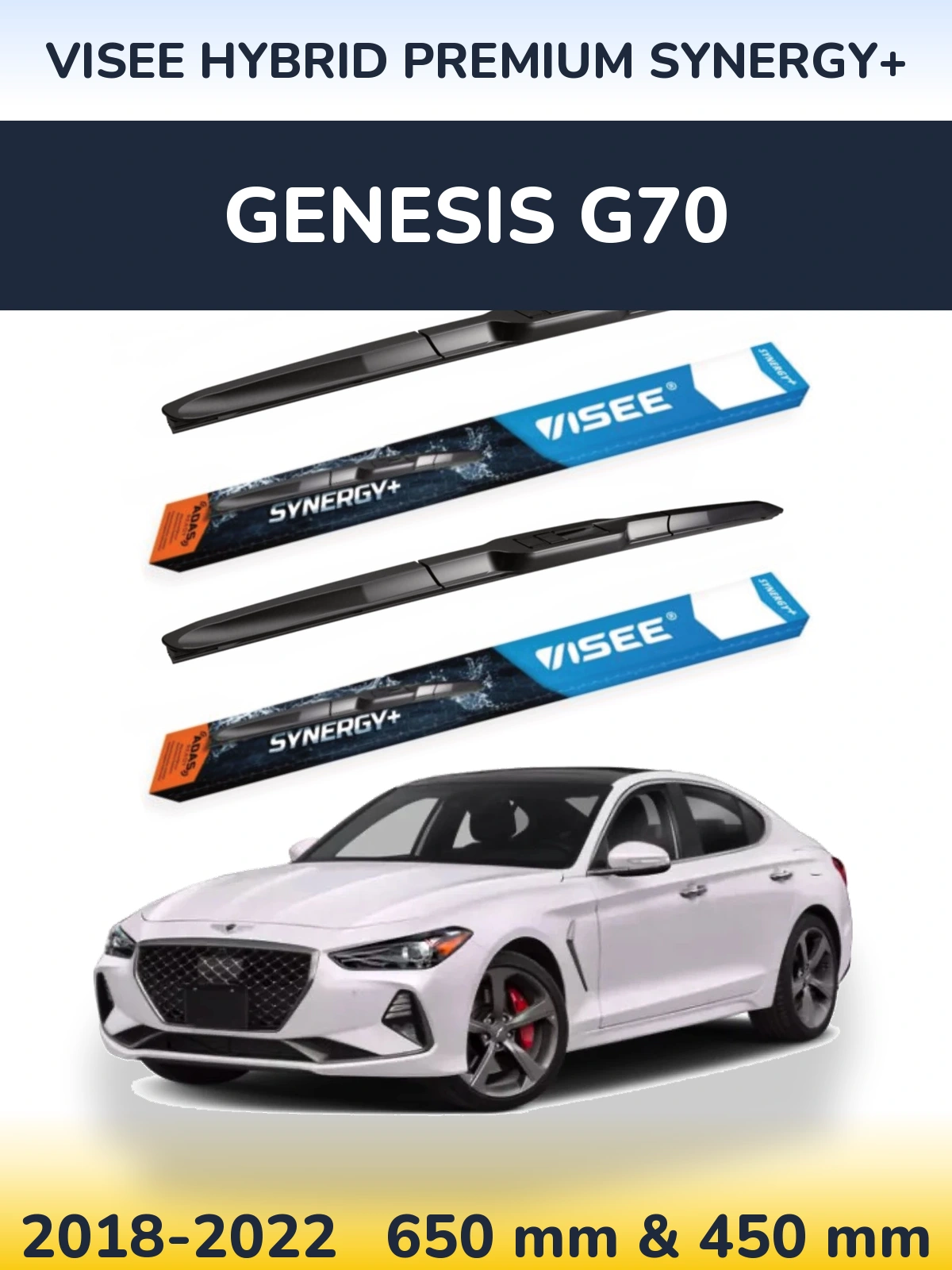 Ștergătoare VISEE HYBRID PREMIUM SYNERGY+ pentru Genesis G70