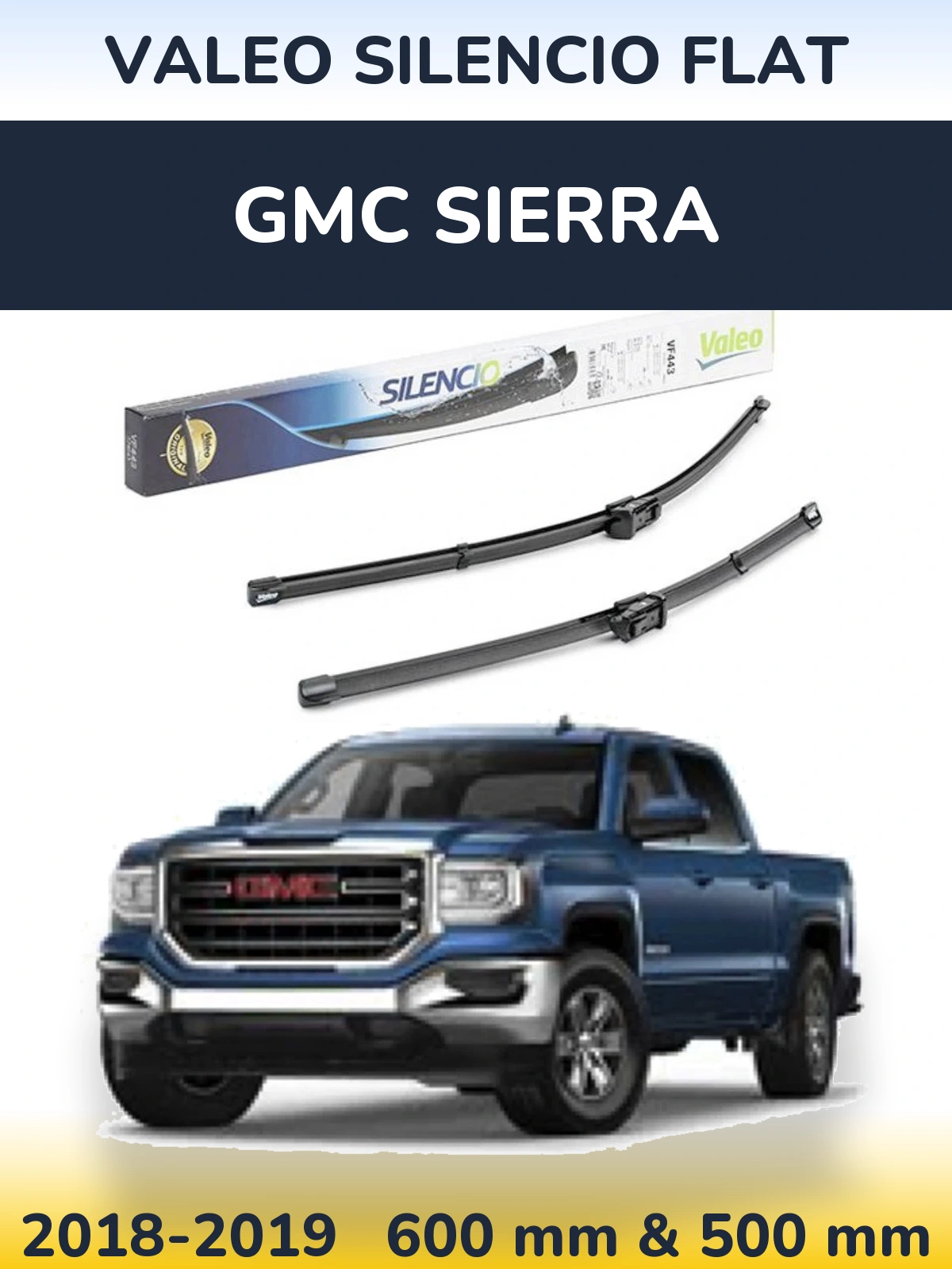 Ștergătoare Valeo Silencio Flat pentru GMC Sierra