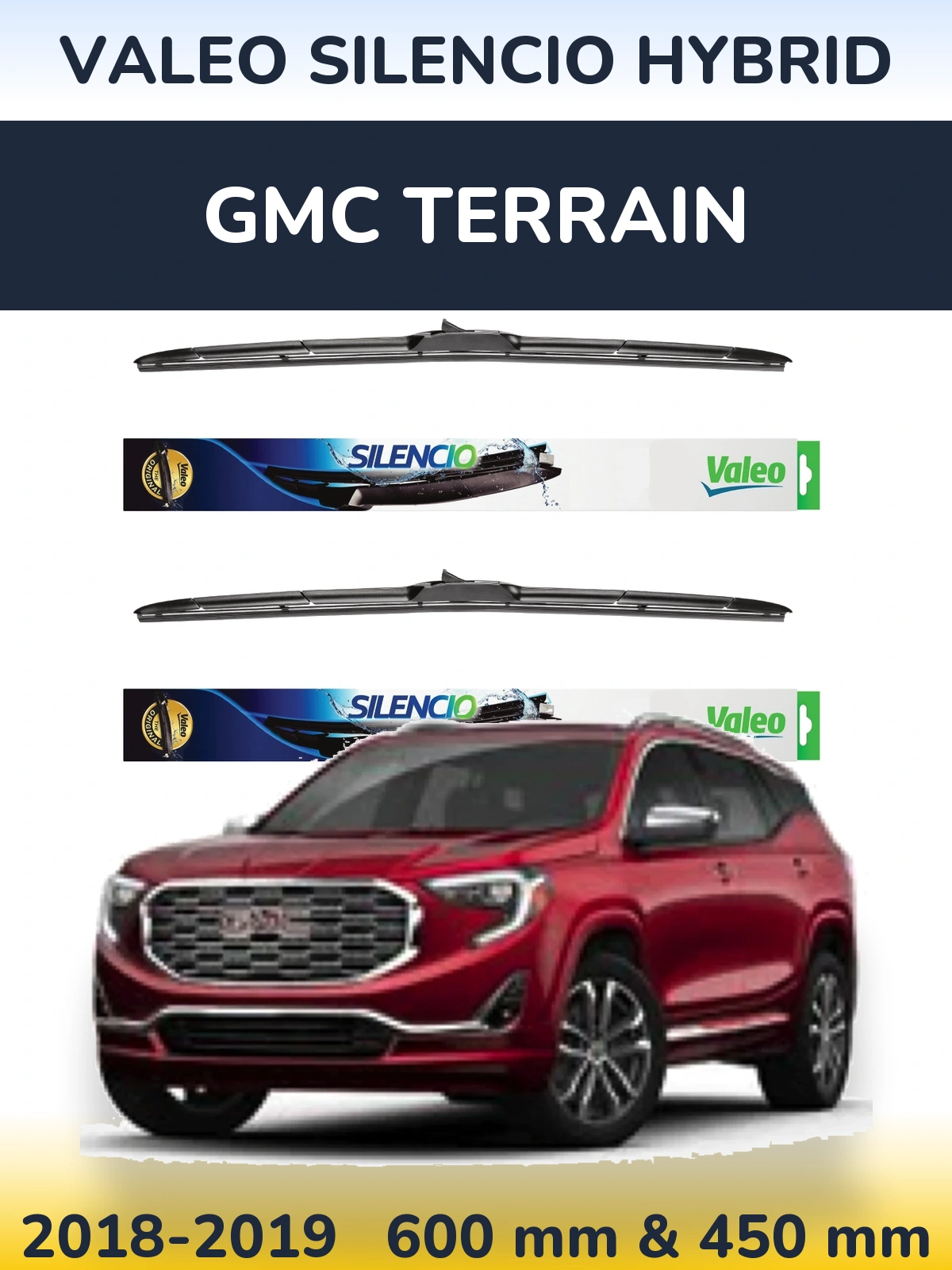Ștergătoare Valeo Silencio Hybrid pentru GMC Terrain