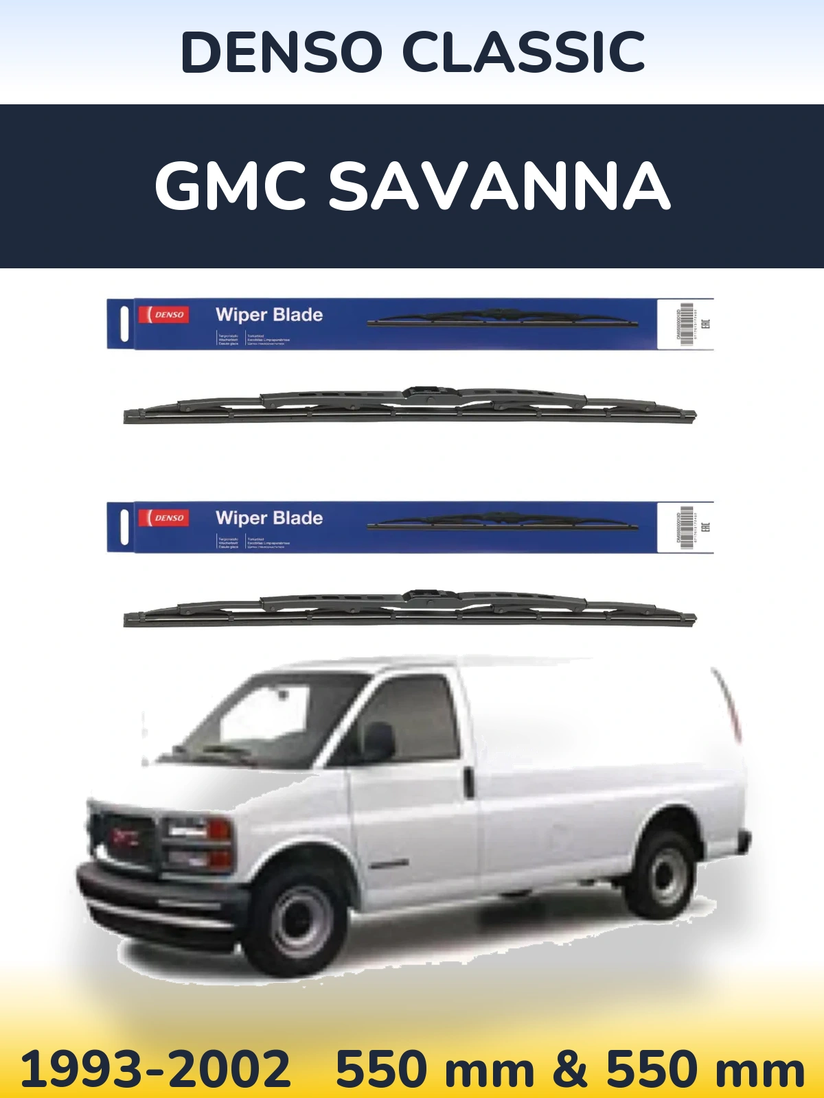 Комплект передніх щіток Denso Classic 550 & 550 мм для GMC Savanna 1993-2002