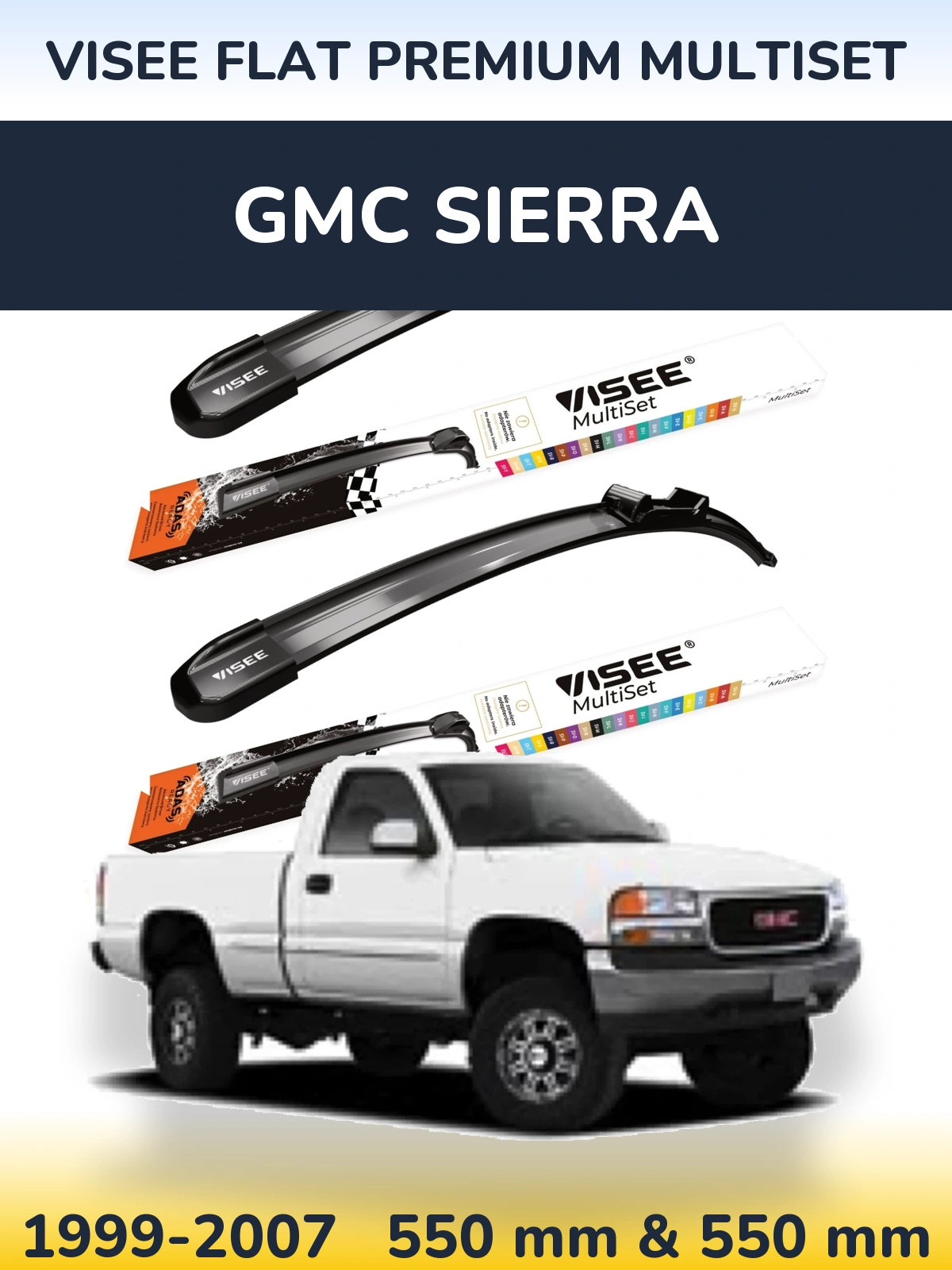 Ștergătoare VISEE FLAT PREMIUM MultiSet pentru GMC Sierra