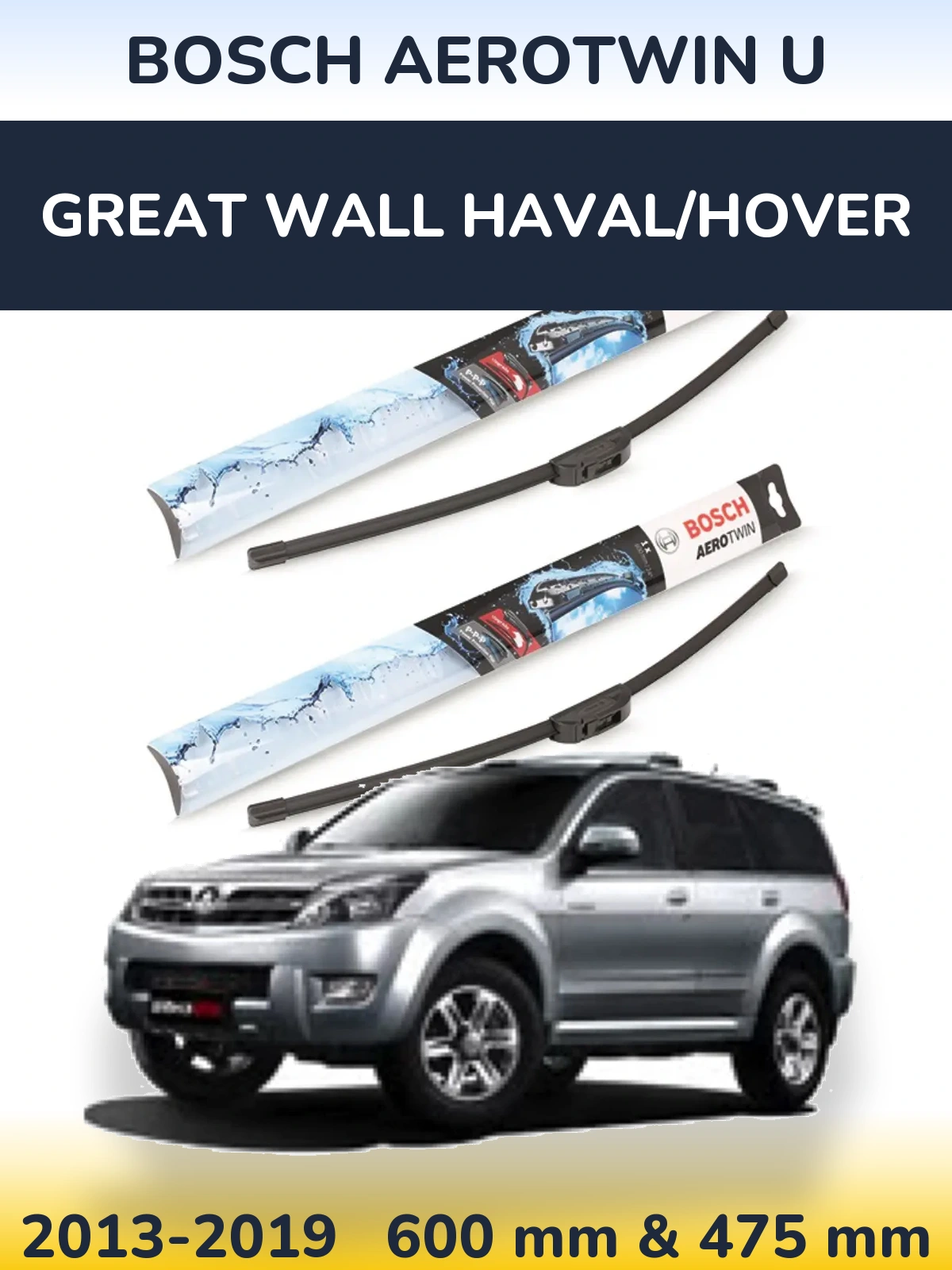 Ștergătoare BOSCH AeroTwin U pentru Great Wall Haval/Hover