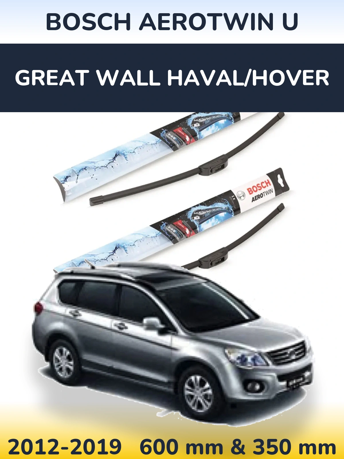 Ștergătoare BOSCH AeroTwin U pentru Great Wall Haval/Hover
