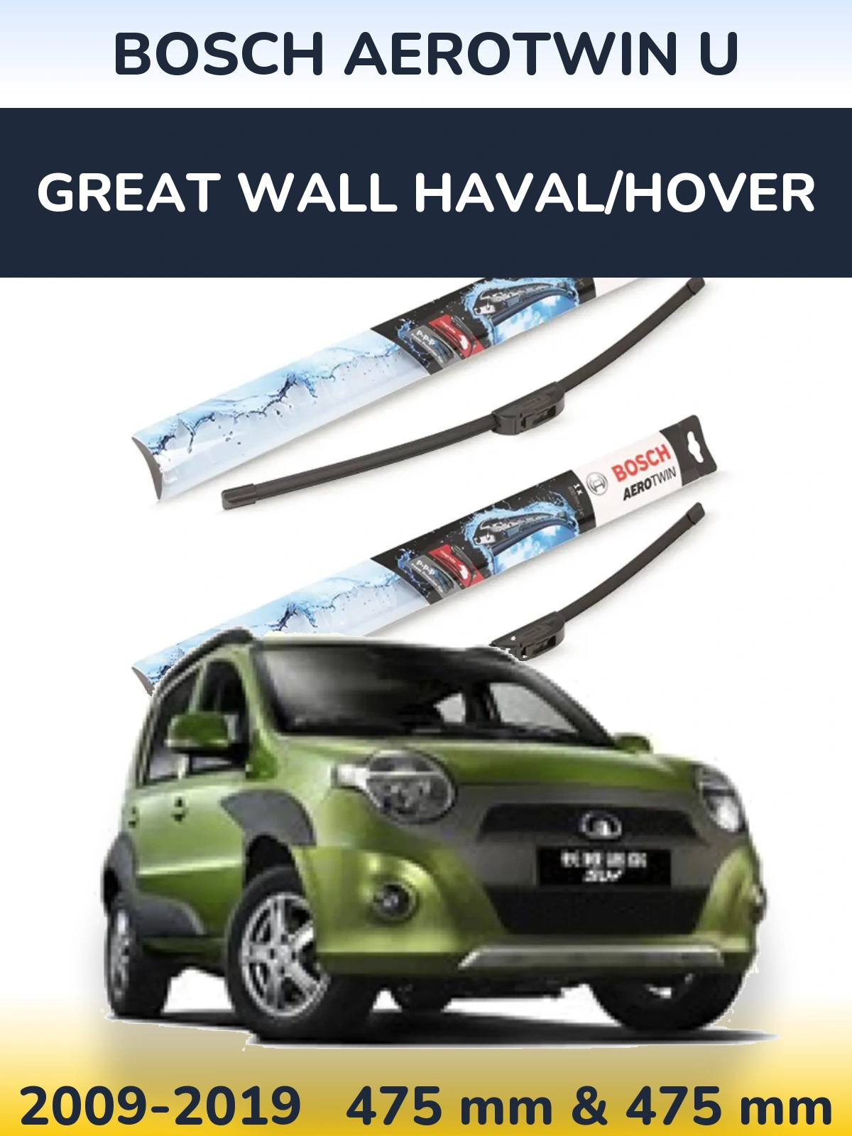 Ștergătoare BOSCH AeroTwin U pentru Great Wall Haval/Hover