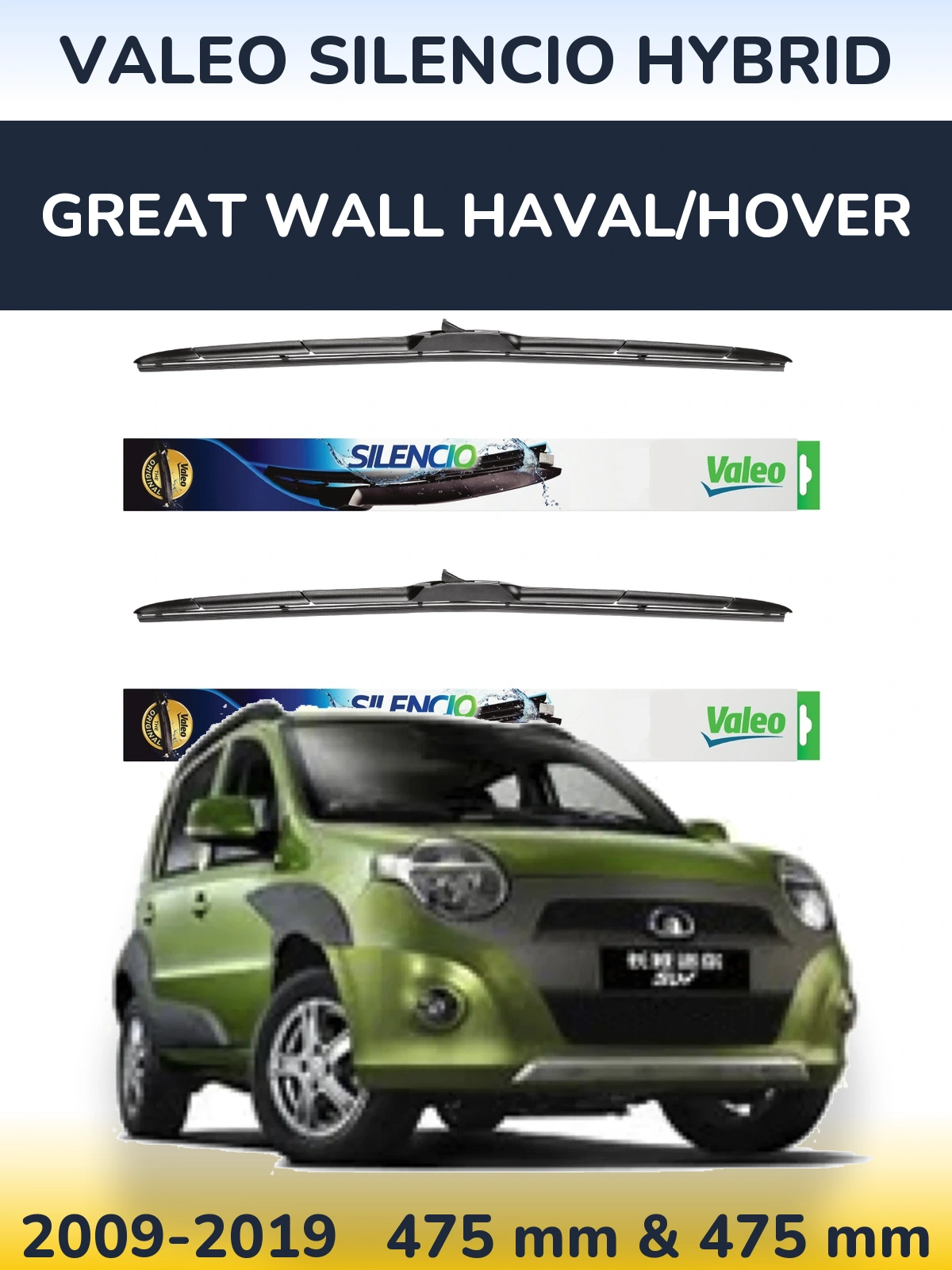 Ștergătoare Valeo Silencio Hybrid pentru Great Wall Haval/Hover