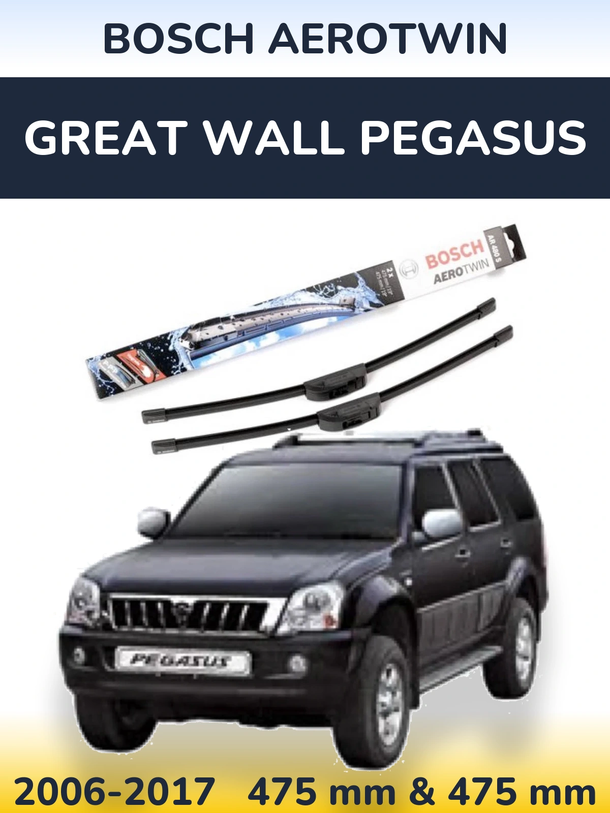 Ștergătoare BOSCH AeroTwin pentru Great Wall Pegasus