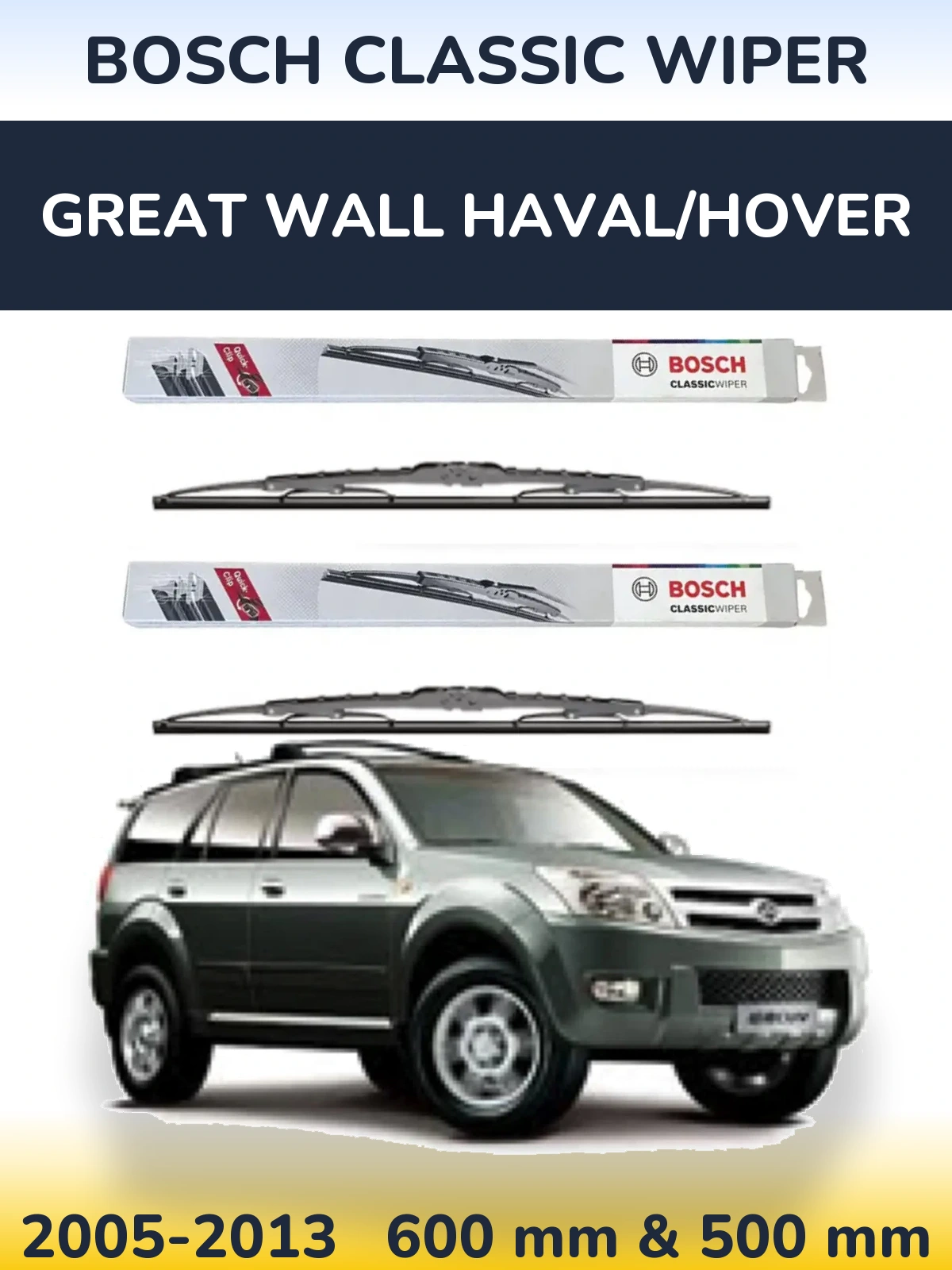 Ștergătoare BOSCH Classic Wiper pentru Great Wall Haval/Hover