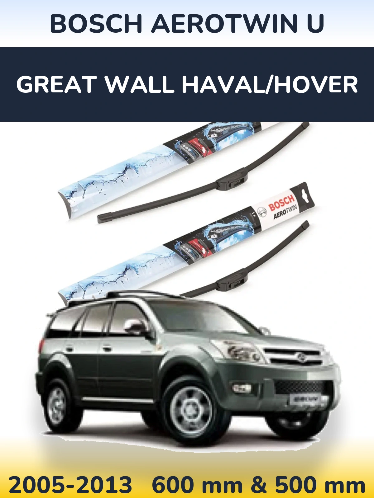 Ștergătoare BOSCH AeroTwin U pentru Great Wall Haval/Hover