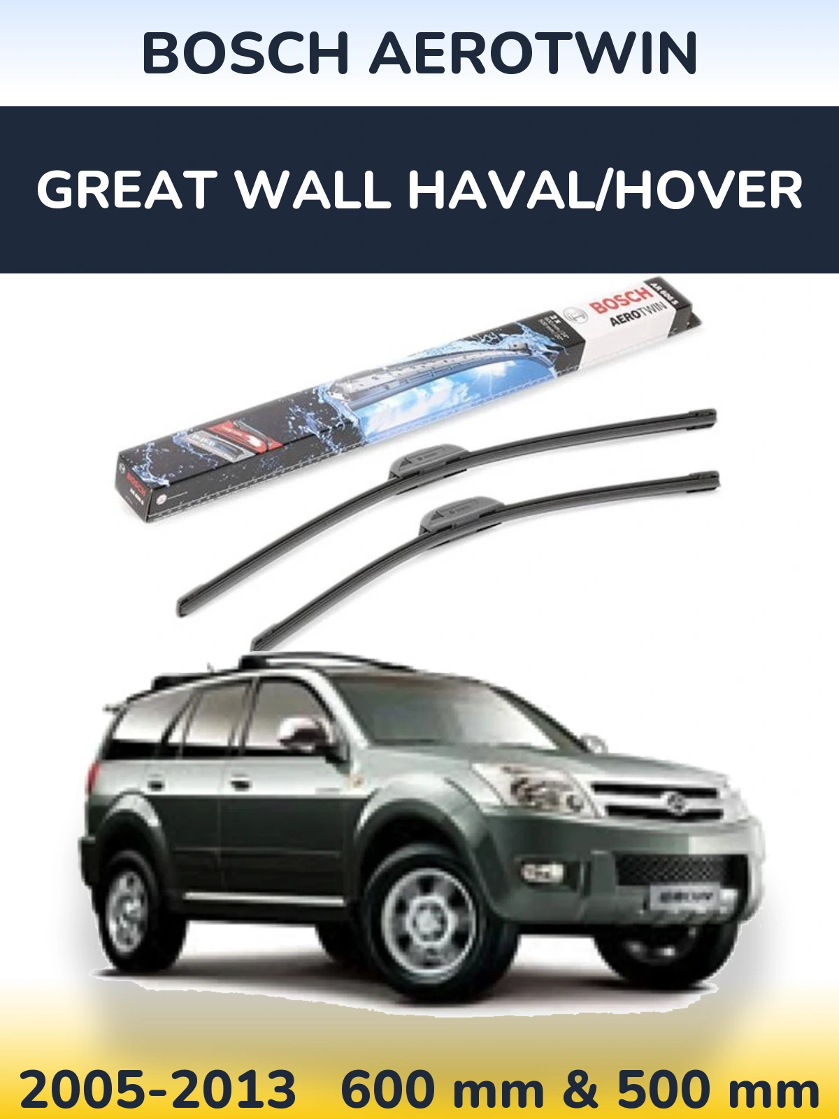 Ștergătoare BOSCH AeroTwin pentru Great Wall Haval/Hover