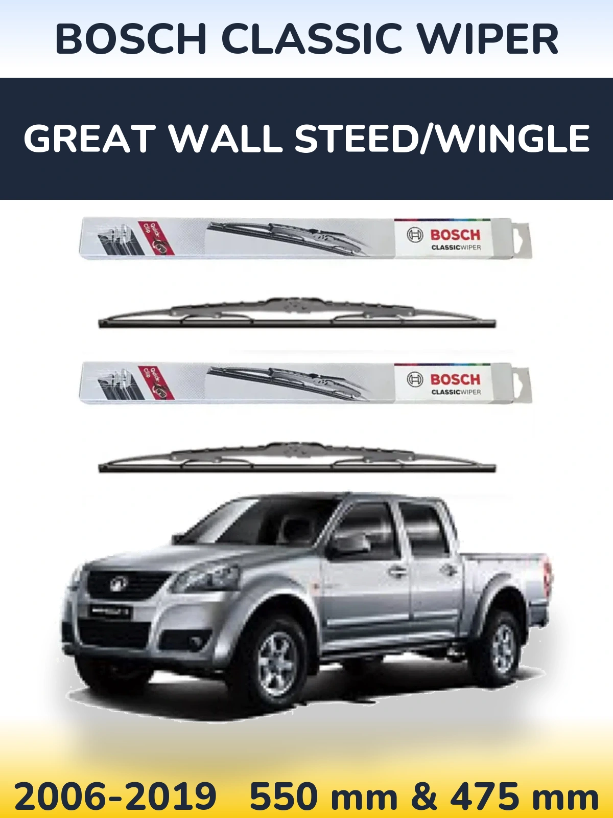 Ștergătoare BOSCH Classic Wiper pentru Great Wall Steed/Wingle