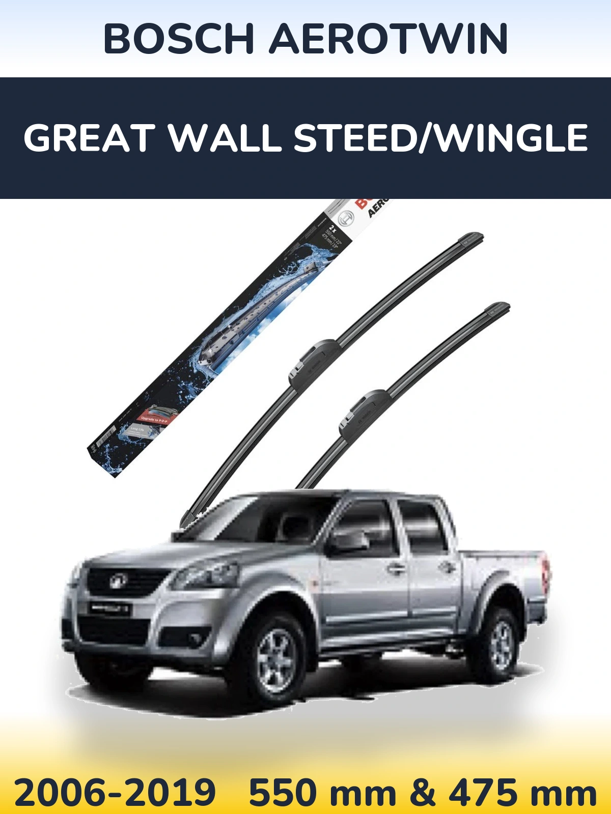 Ștergătoare BOSCH AeroTwin pentru Great Wall Steed/Wingle