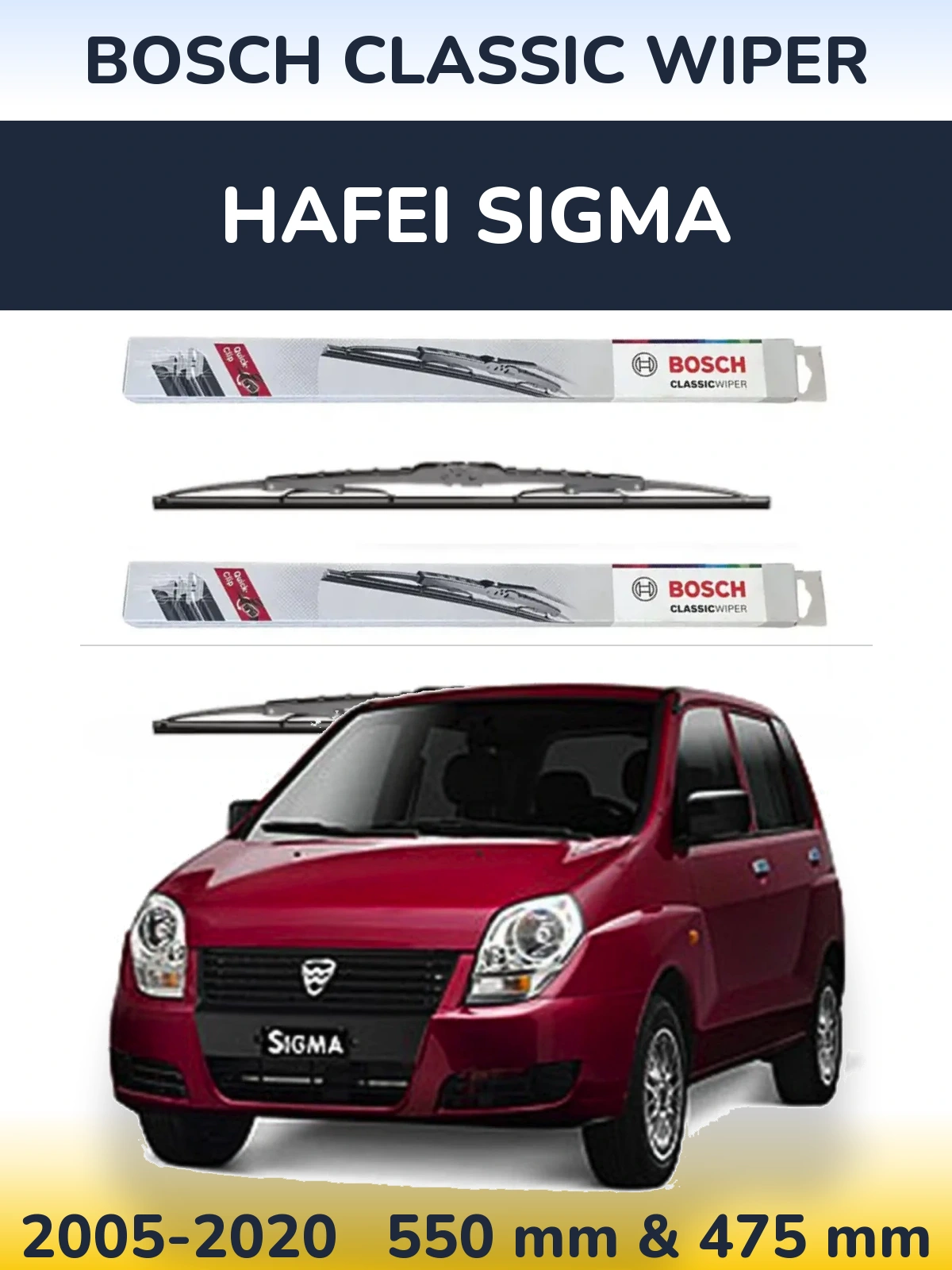 Ștergătoare BOSCH Classic Wiper pentru Hafei Sigma