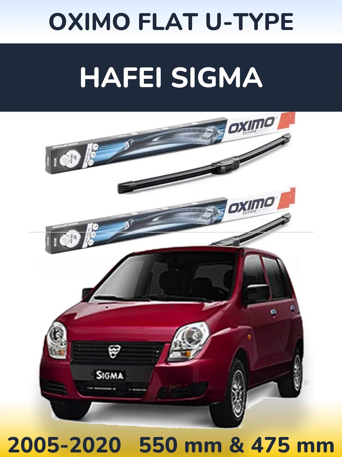 Ștergătoare Oximo Flat U-type pentru Hafei Sigma