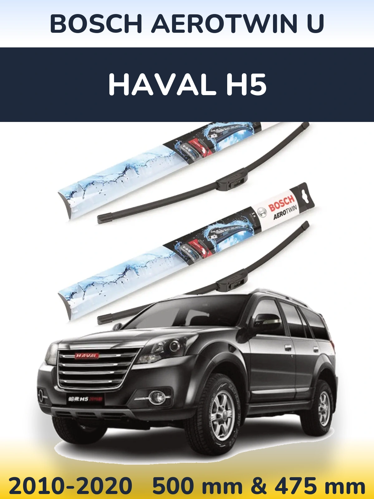 Ștergătoare BOSCH AeroTwin U pentru Haval H5