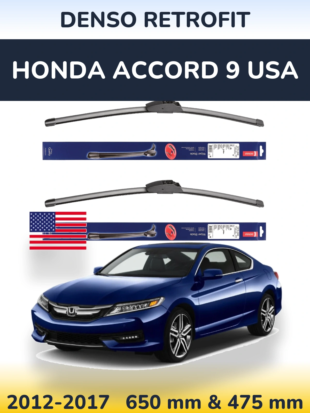 Ștergătoare Denso Retrofit pentru Honda Accord 9 USA