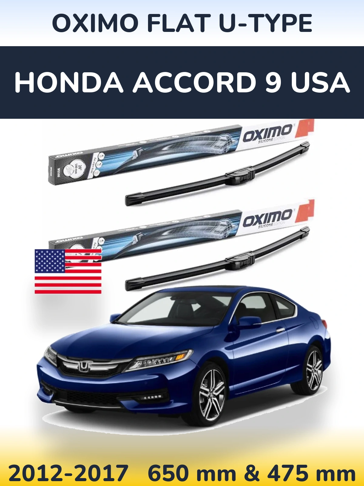 Ștergătoare Oximo Flat U-type pentru Honda Accord 9 USA