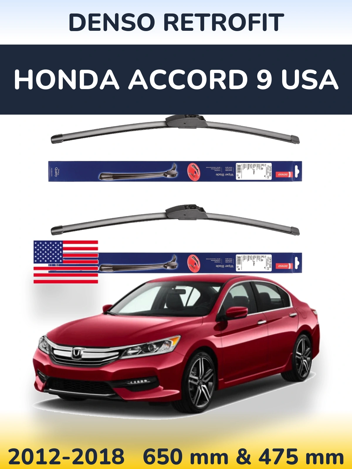 Ștergătoare Denso Retrofit pentru Honda Accord 9 USA
