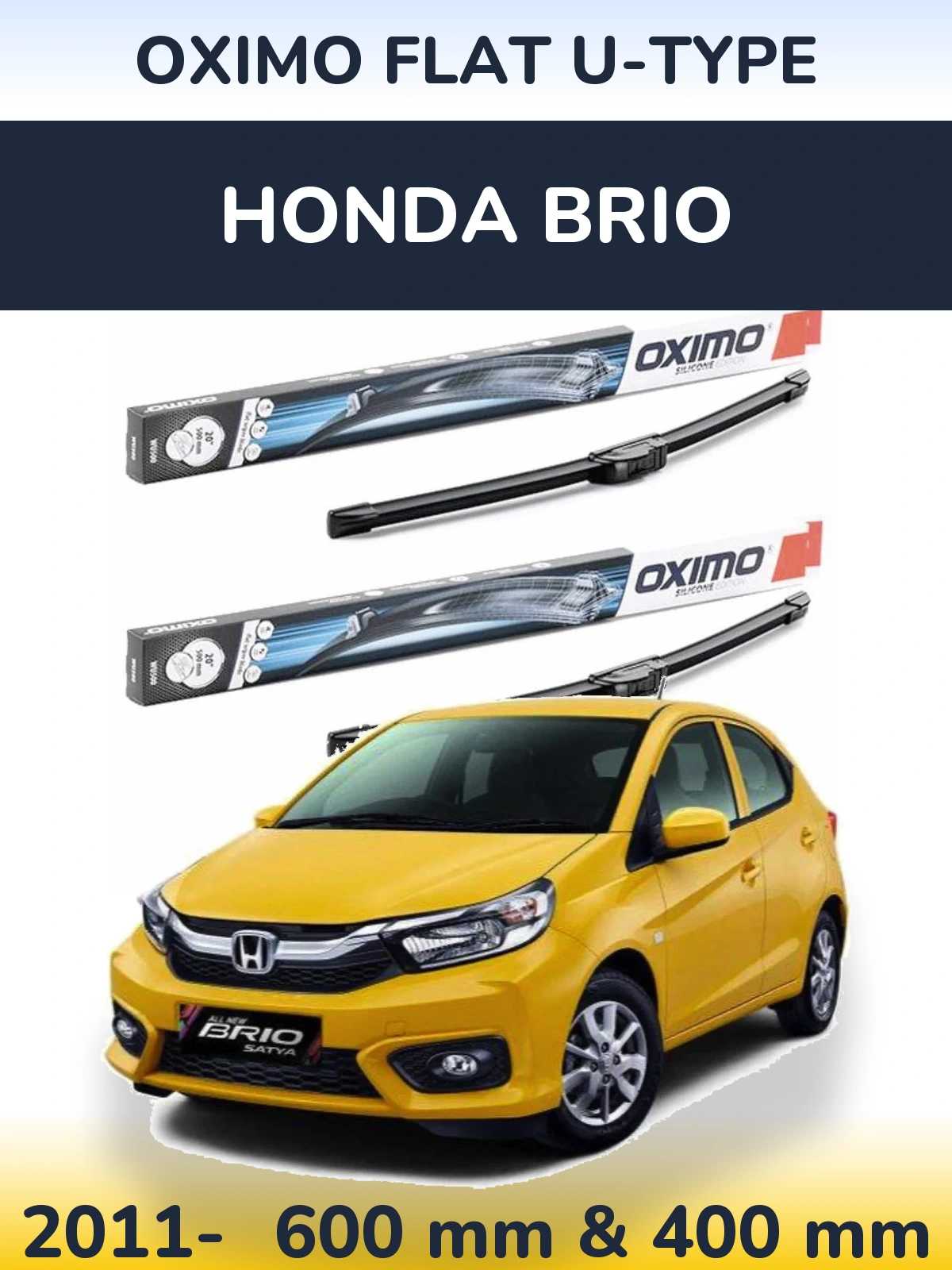 Ștergătoare Oximo Flat U-type pentru Honda Brio