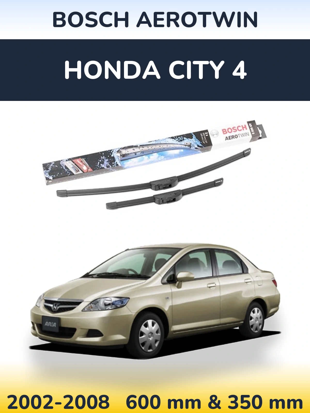 Ștergătoare BOSCH AeroTwin pentru Honda City 4