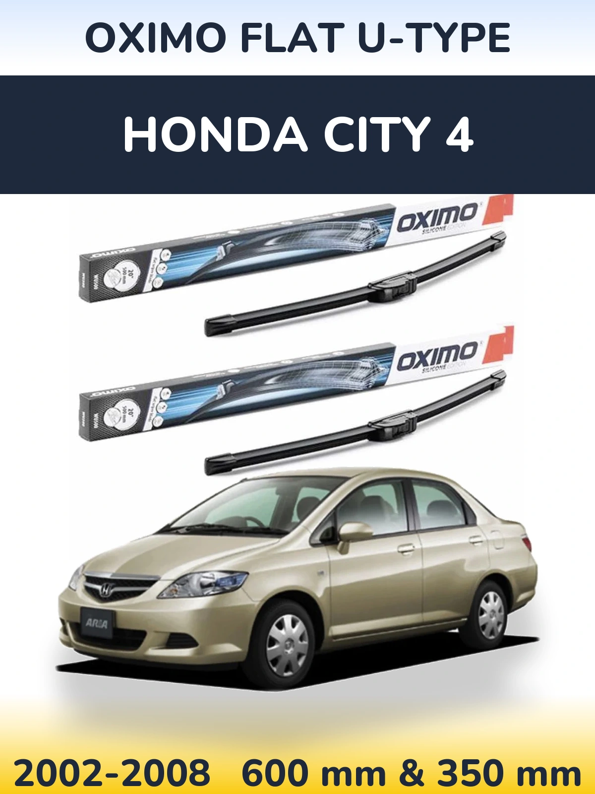Ștergătoare Oximo Flat U-type pentru Honda City 4