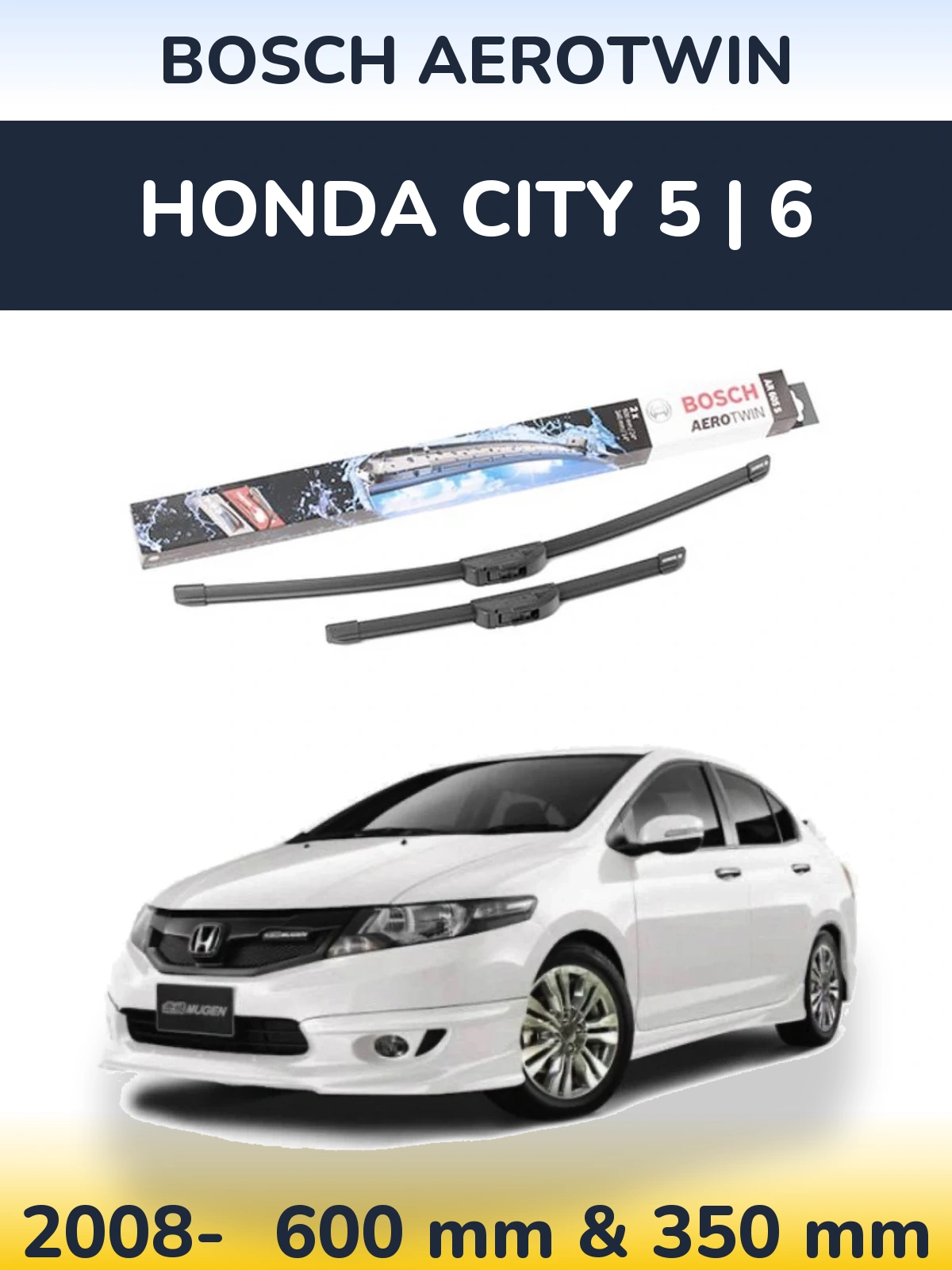 Ștergătoare BOSCH AeroTwin pentru Honda City 5 | 6