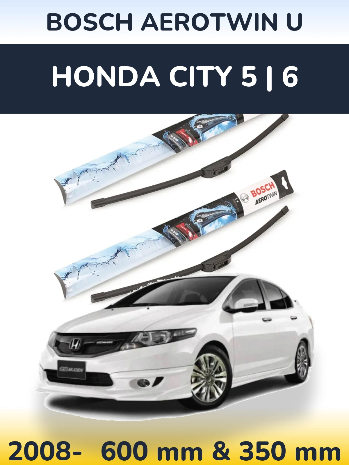 Ștergătoare BOSCH AeroTwin U pentru Honda City 5 | 6