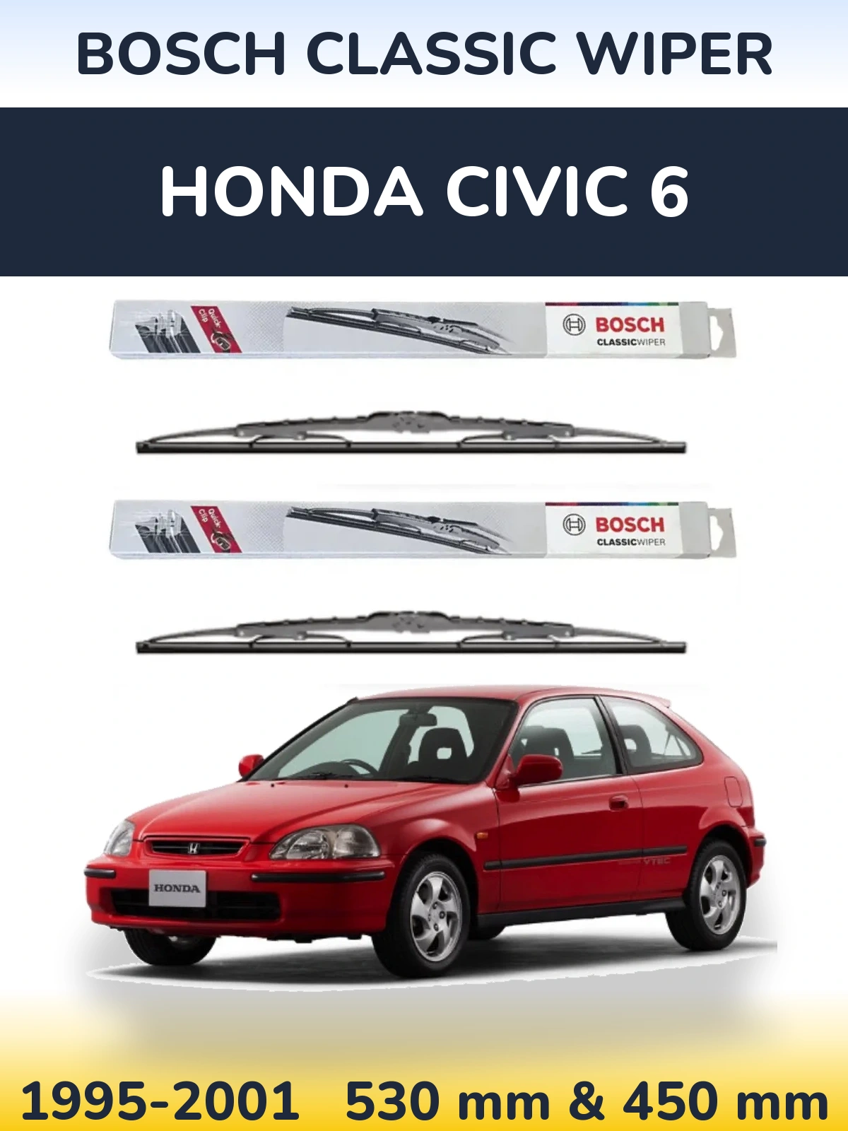 Ștergătoare BOSCH Classic Wiper pentru Honda Civic 6