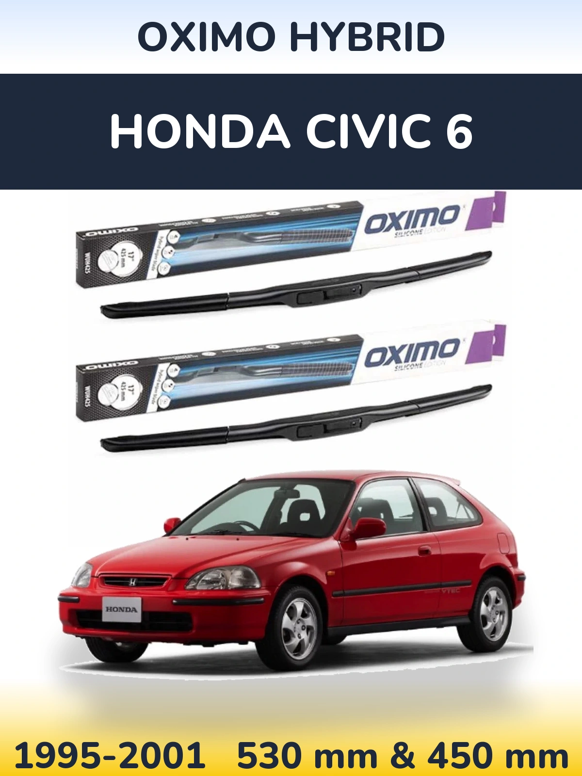 Ștergătoare Oximo Hybrid pentru Honda Civic 6
