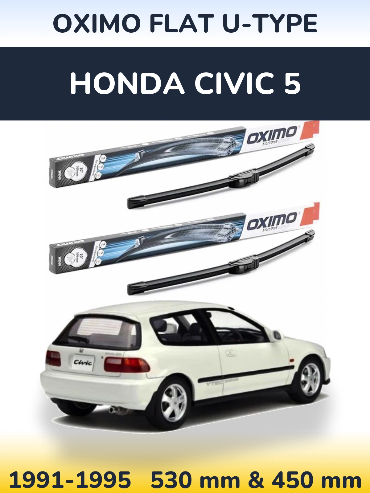 Ștergătoare Oximo Flat U-type pentru Honda Civic 5