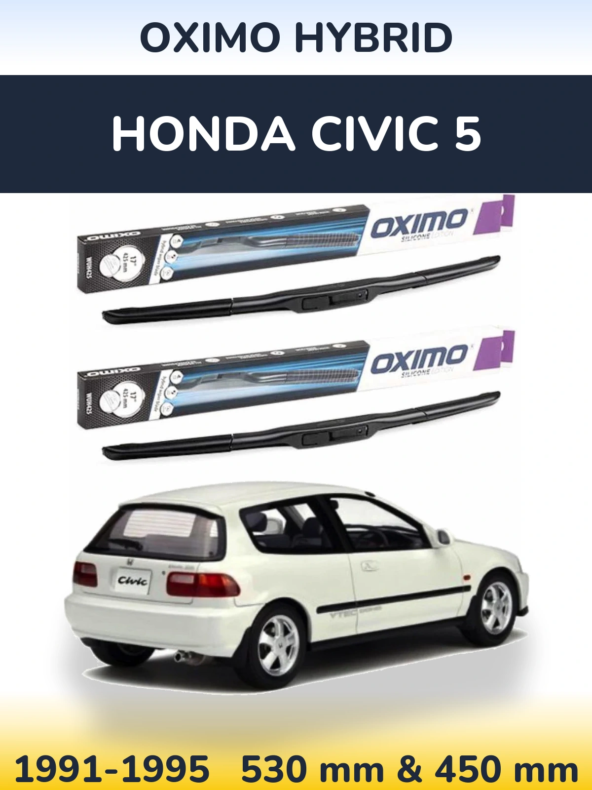 Ștergătoare Oximo Hybrid pentru Honda Civic 5