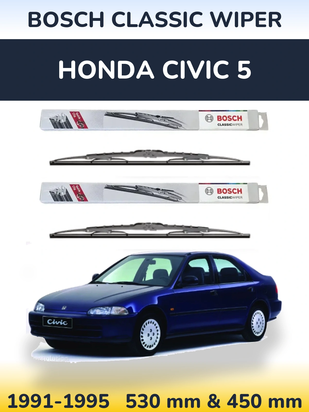Ștergătoare BOSCH Classic Wiper pentru Honda Civic 5