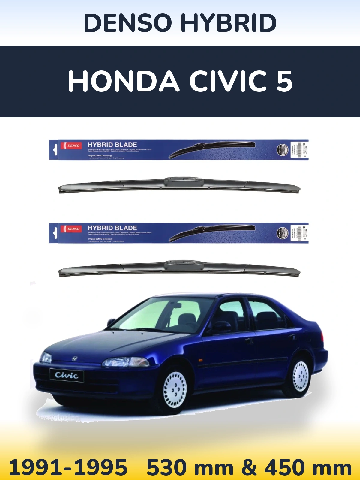 Ștergătoare Denso Hybrid pentru Honda Civic 5