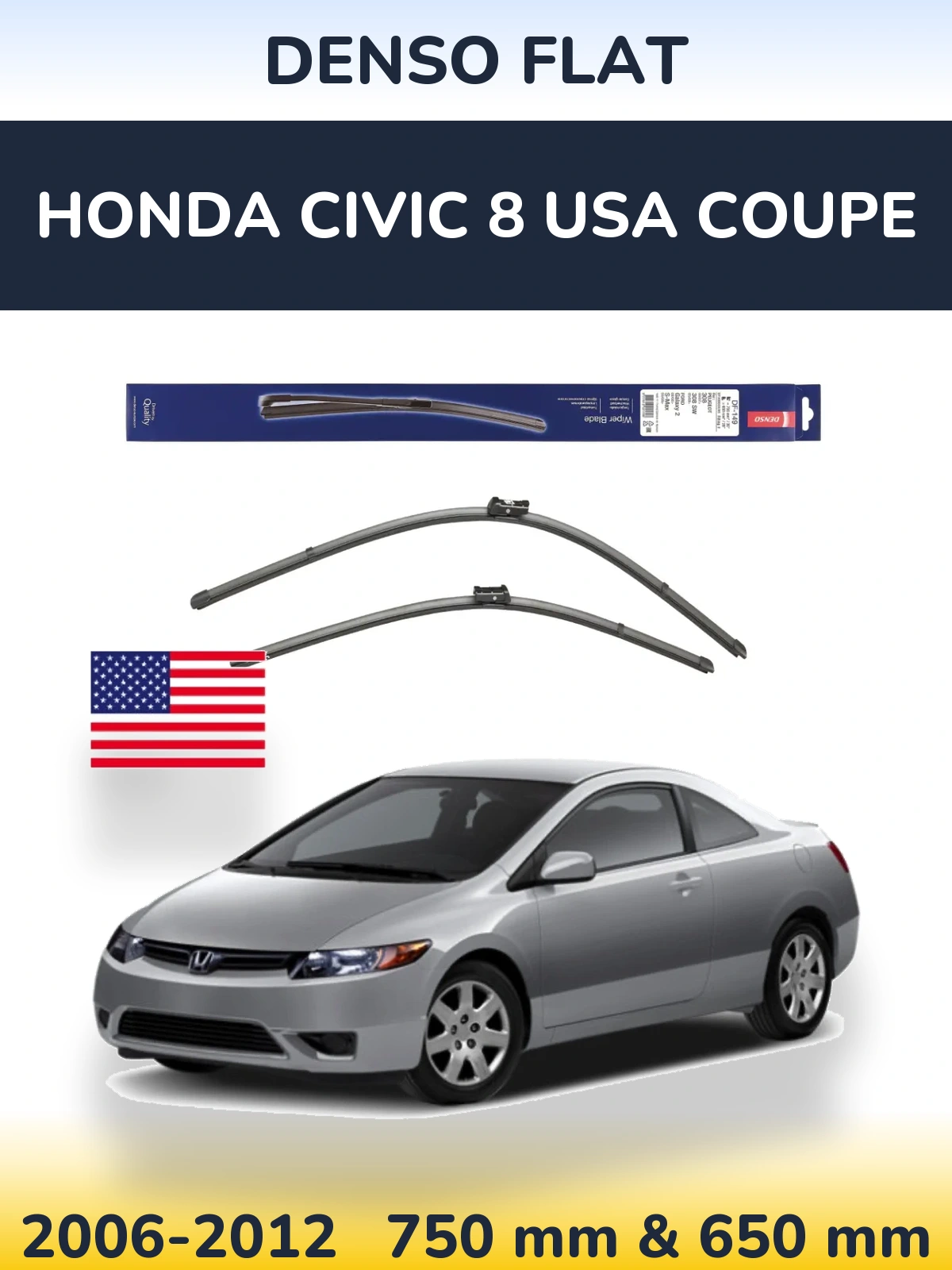 Ștergătoare Denso Flat pentru Honda Civic 8 USA coupe
