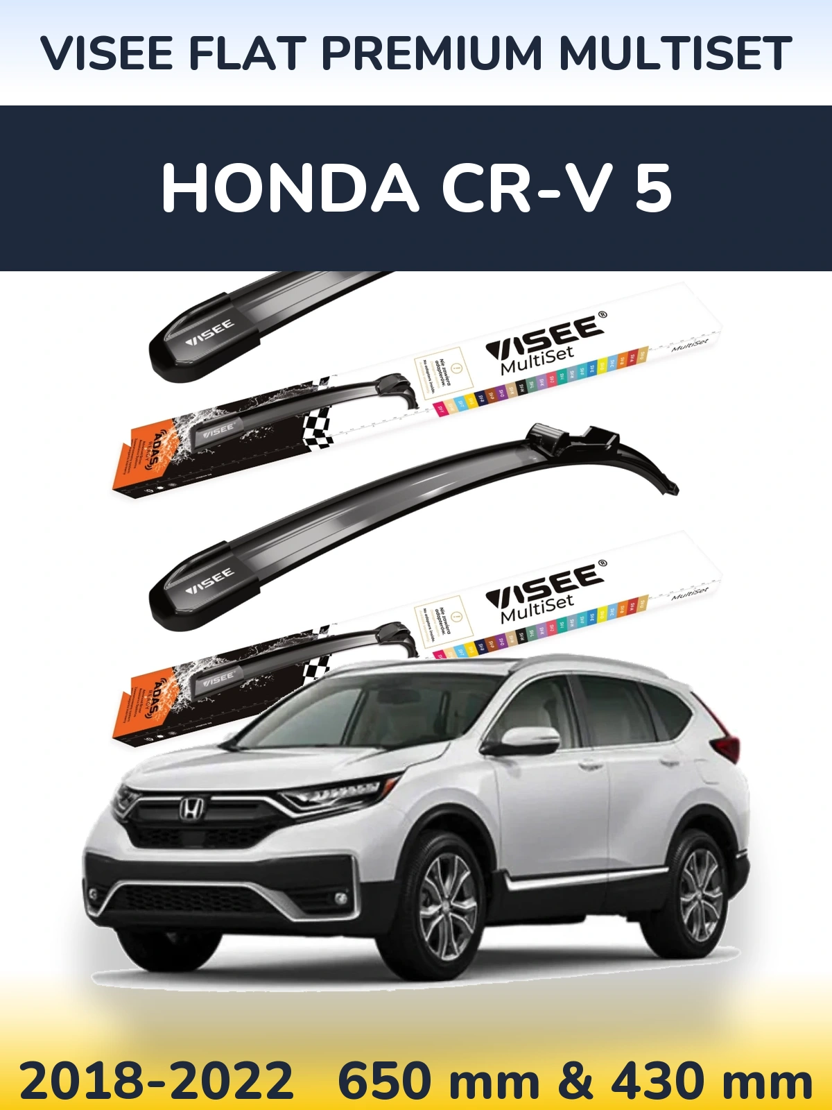 Ștergătoare VISEE FLAT PREMIUM MultiSet pentru Honda CR-V 5
