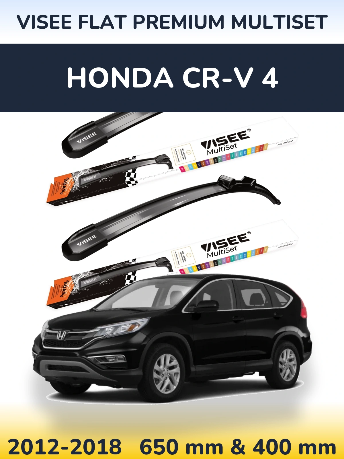 Ștergătoare VISEE FLAT PREMIUM MultiSet pentru Honda CR-V 4
