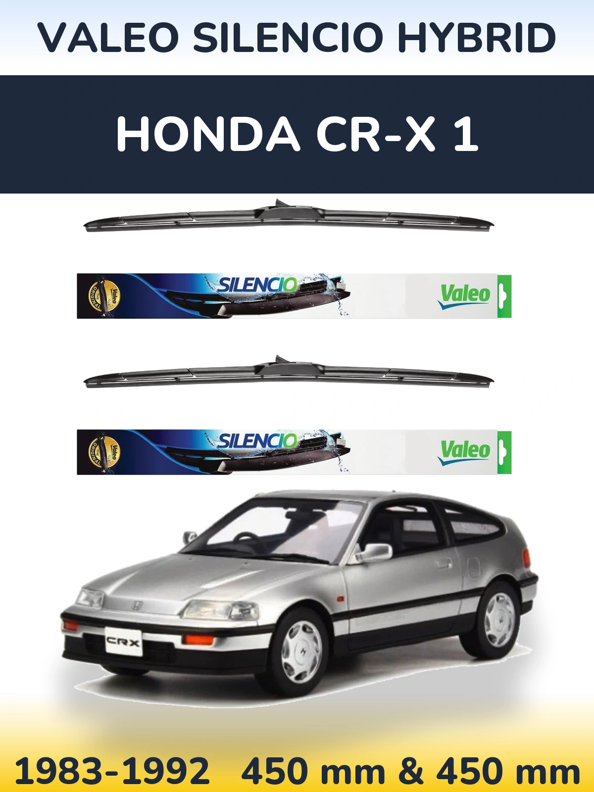 Ștergătoare Valeo Silencio Hybrid pentru Honda CR-X 1