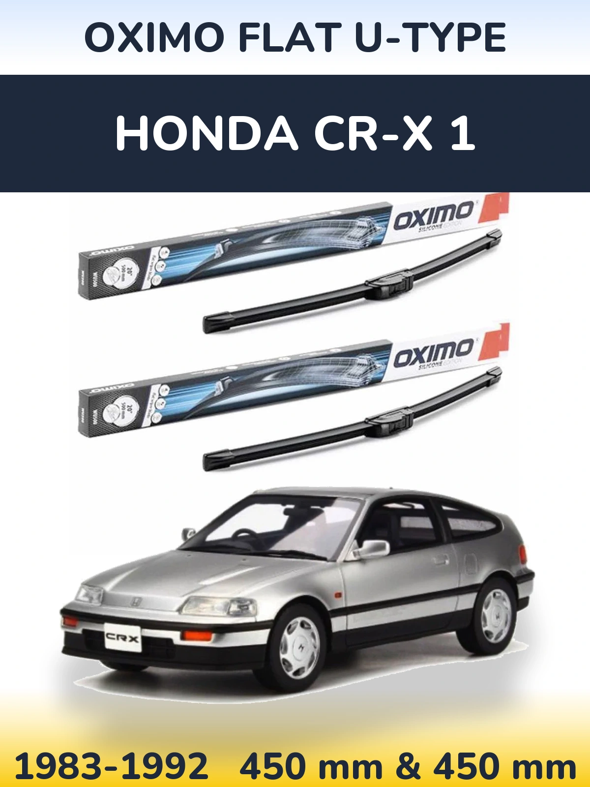 Ștergătoare Oximo Flat U-type pentru Honda CR-X 1