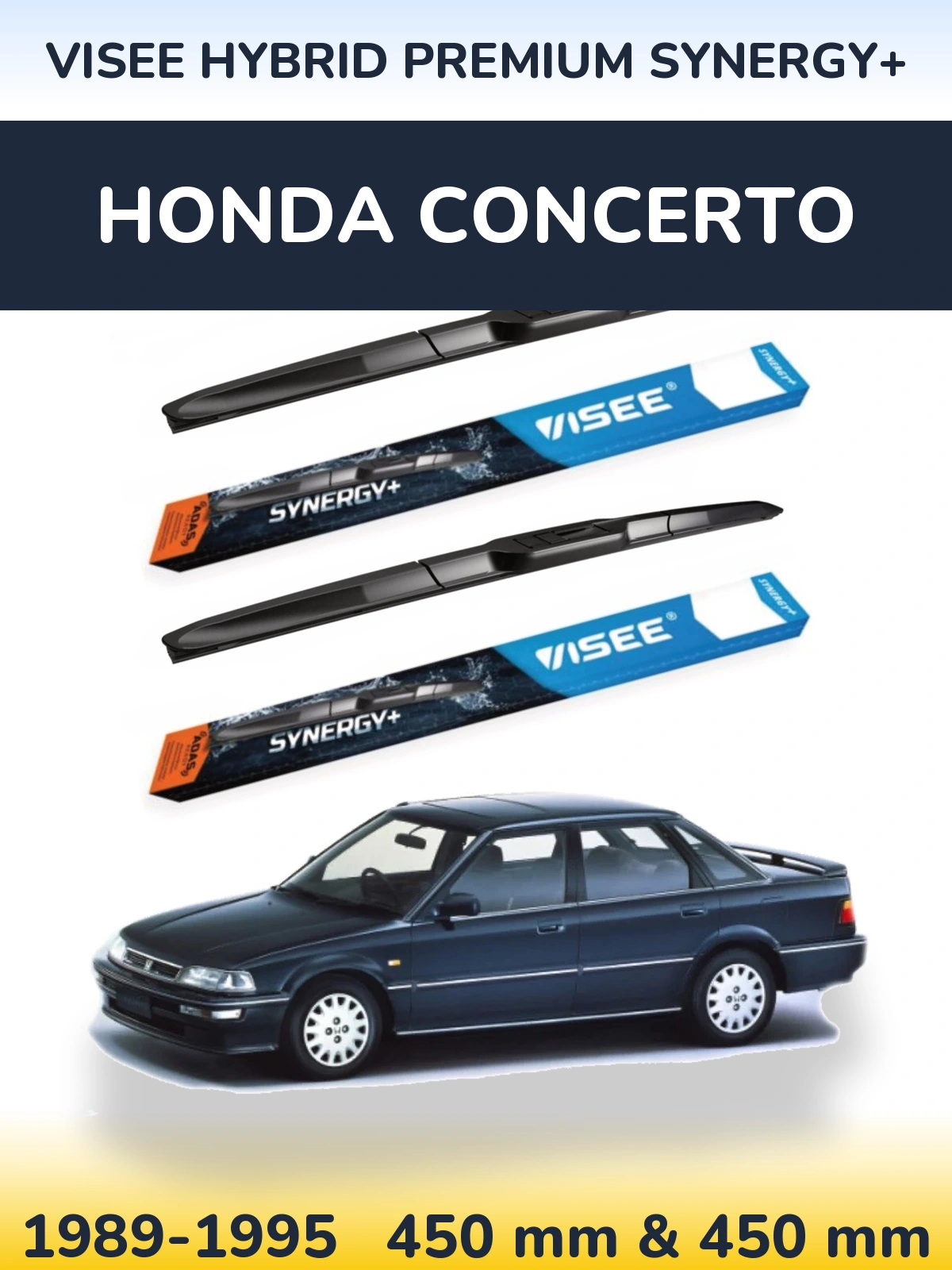 Ștergătoare VISEE HYBRID PREMIUM SYNERGY+ pentru Honda Concerto