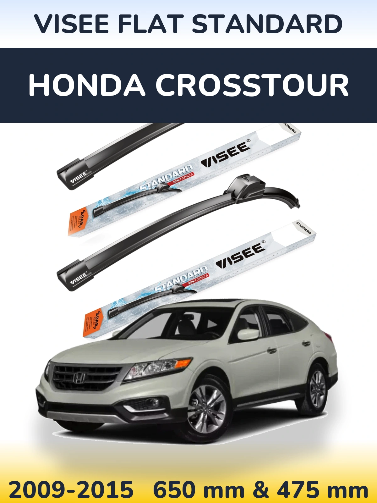 Ștergătoare VISEE FLAT STANDARD pentru Honda Crosstour