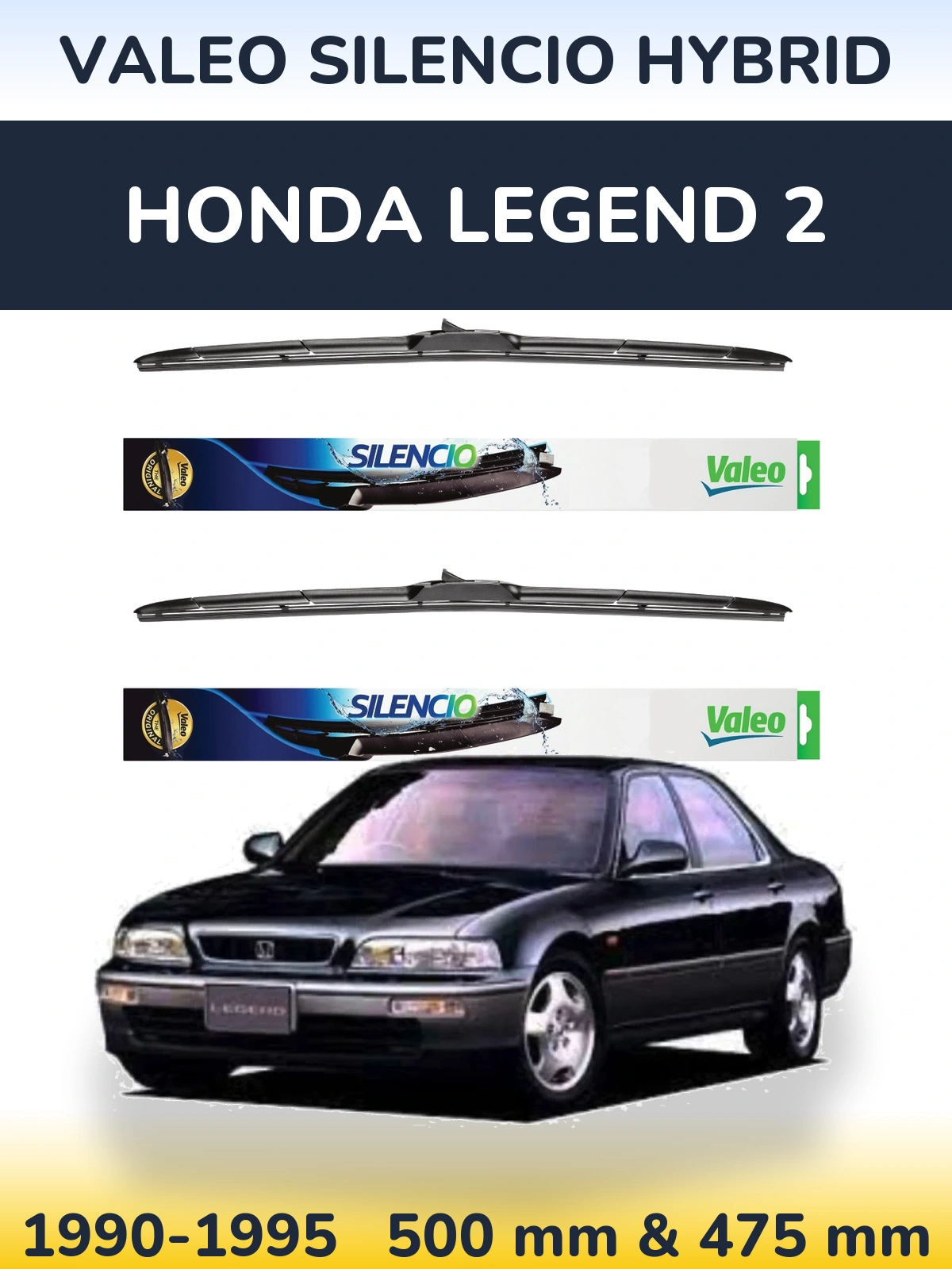Ștergătoare Valeo Silencio Hybrid pentru Honda Legend 2