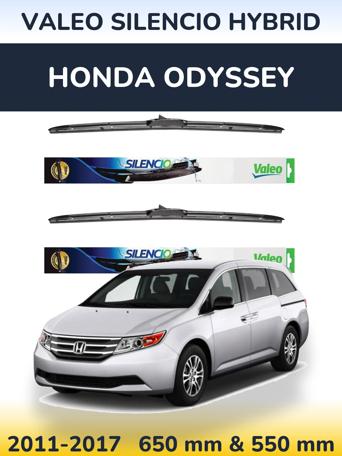 Ștergătoare Valeo Silencio Hybrid pentru Honda Odyssey