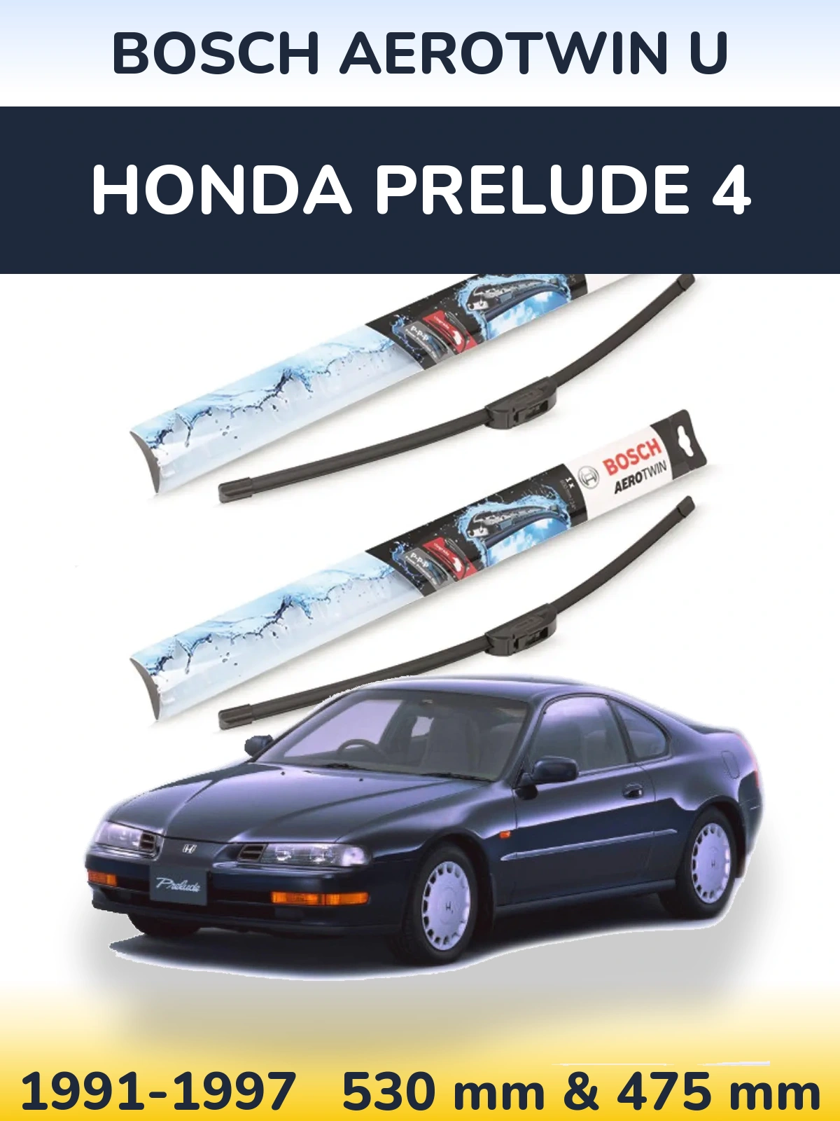 Ștergătoare BOSCH AeroTwin U pentru Honda Prelude 4
